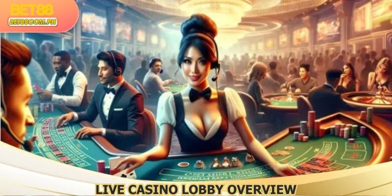 Live casino lobby overview